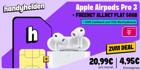 airpods pro 3 telekom 50gb bundle Apple AirPods Pro 3 mit Telekom Allnet Flat 50GB