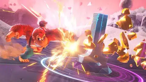 Donkey Kong schlägt sich in Donkey Kong Bananza durch Gegner
