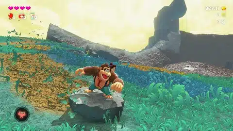 Donkey Kong erkundet eine offene Ebene in Donkey Kong Bananza