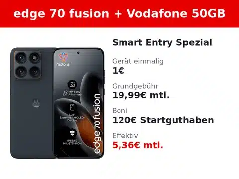 motorola edge 70 fusion vodafone banner Motorola edge 70 fusion mit Vodafone Smart Entry Spezial