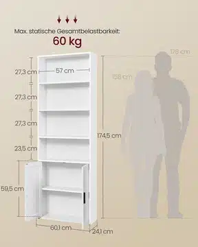 vasagle custos masse VASAGLE Custos Bücherregal mit Maßen und Belastbarkeit