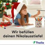 GRATIS Nikolausstiefel gestalten und gefüllt abholen bei Thalia (für Kinder von 3 bis 12 Jahren) ab 15.11.2022