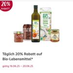 Täglich 20% Direktabzug auf Bio Lebensmittel (Rossmann App)