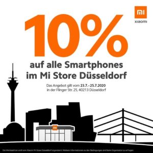 1 xiaomi store deutschlands in duesseldorf 10 rabatt auf alle smartphones mi 10 fuer 699e statt 799e