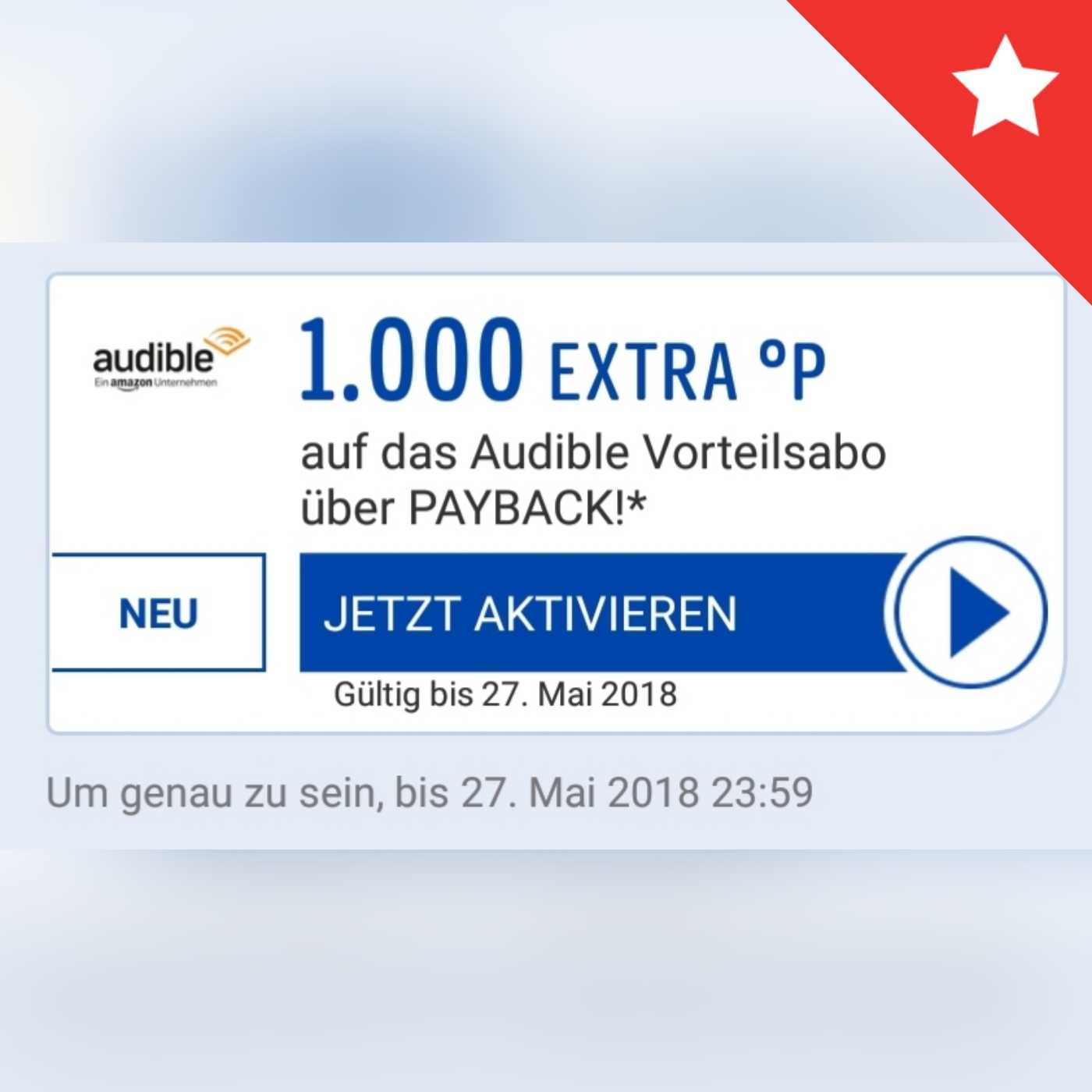 1 000 Payback Punkte 10 Fur Ein Audible Abo 4 95 Monat