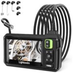 Endoskop mit Bildschirm (1920P, 4,3", Wasserdicht, 8 LEDs, 5M Kabel, 3 Std. Akku)