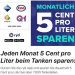 2 Cent pro Liter beim Tanken sparen über die ryd App (bis 40 Liter)