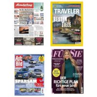 4 Zeitschriften   Abendzeitung National Geographic Traveler Auto Bild und Fuer Sie