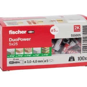 5x25fischer555005DUOPOWERUniversalduebel