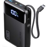 INIU Power Bank, 22,5W 20.000mAh, integriertes USB-C Kabel