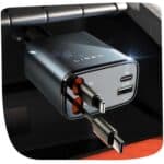 🔋 LISEN 4 in 1 (69W) Einziehbares Auto Ladegerät