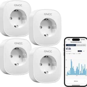 GNCC WLAN Steckdose mit Strommessung Smart Home Alexa Steckdose 4er Pack Funktioniert mit Alexa Google Home Alexa Zubeho r Nur 2.4GHz WiFi 3680W