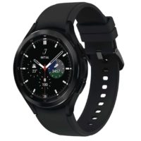 SAMSUNG Galaxy Watch4, Classic, LTE, 46 mm Smartwatch Edelstahl Fluorkautschuk