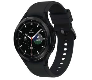 SAMSUNG Galaxy Watch4, Classic, LTE, 46 mm Smartwatch Edelstahl Fluorkautschuk