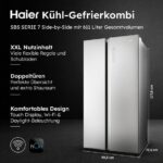 Haier HSW79F18ANMM SBS 90 SERIE 7 Side-by-Side Kühlgefrierkombination (391 L Kühlen, 220 L Gefrieren, EEK: A, Edelstahl)