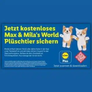 LidlGratisPlueschtierfuerHunde undKatzenbesitzermitLidlPlus App