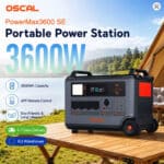 Tragbare Powerstation OSCAL PowerMax3600-SE (3.000W, 3.600 Wh, LiFePO4)