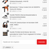 Manzude 25 Rabatt 2024 04 27 warenkorb