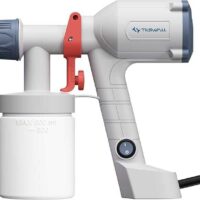 TilswallFarbspruehsystemVerbesserteVersionUltra leichteElektrischeFarbspruehgeraetmit600mlFarbbehaelter2Duesen3Spruehmustern