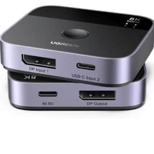UGREENDisplayPortUSBCSwitch2In1OutDP1.4Switcher8K60Hz4K120Hz2PC1MonitorUnterstuetztdesUmschaltenszwischen12025 11 1715 30 16