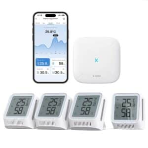 X SenseWLANHygrometerThermometerInnenmitLCD DisplayTemperatur undLuftfeuchtigkeitsueberwachungperAppSmiley Indikat2025 08 0611 58 49