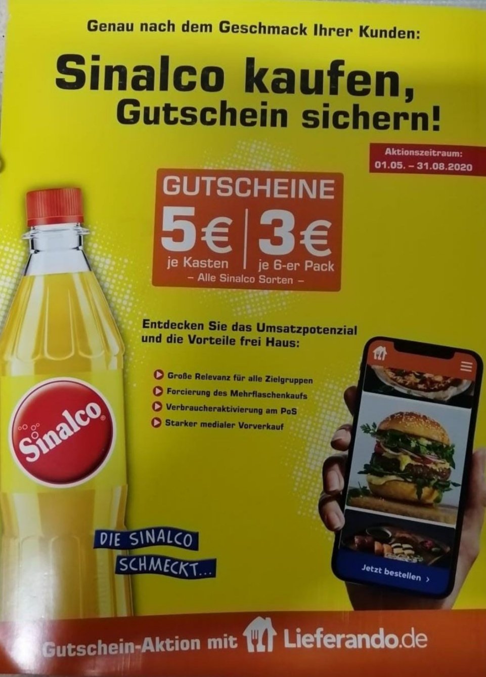 Lieferando Gutschein 5€ Lieferando Gutschein 5€