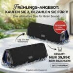 2 Bluetooth-Lautsprecher für 39,99 € (für die ersten 30 Kunden)