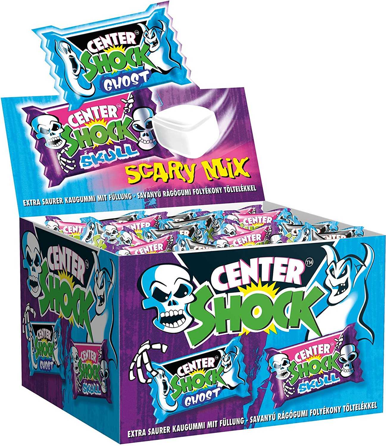 Center Shock Scary Mix, Box mit 100 Kaugummis