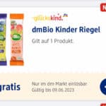 dmBio Kinder Riegel Gratis per DM App