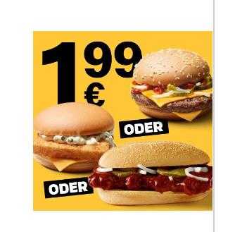 McDonalds App: 1 McRib, Hamburger Royal Käse oder Filet-o ...