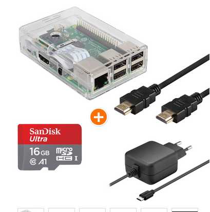 raspberry pi 3 multimedia bundle model b gehaeuse netzteil sandisk 16gb ultra microsd hdmi kabel fuer 5298e statt 8842e