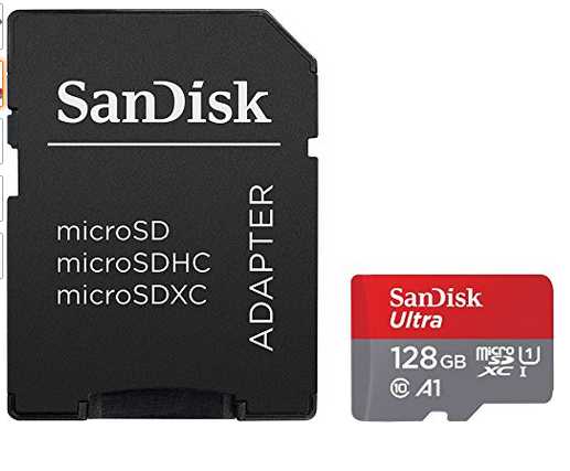 sandisk ultra 128gb microsdxc speicherkarte adapter bis zu 100 mbsek class 10 u1 a1 fuer 29e statt